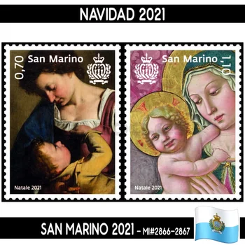 B0934 # San Marino 2021. Kalėdų (MNH) MI #2866-2867