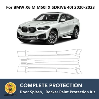 Pjaustytuose Rokeris Plokštės Dažų Apsaugos Aiškiai Liemenėlė Guard Rinkinys TPU PRF BMW X6 M M50I X SDRIVE 40I 2020-2023