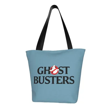 Perdirbimo Likti Puft Marshmallow Pirkinių Krepšys Peties Canvas Tote Maišą Nešiojamų Antgamtinių Ghostbusters Bakalėjos Shopper Bags