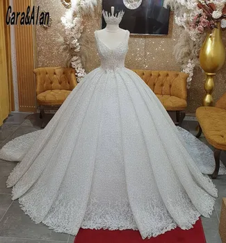 Princesė Kamuolys Suknelė Vestuvių Suknelės Nuotaka 2023 Spagečiai Dirželiai Senovinių Nėrinių Nuotakos Suknelė Teismas Traukinio Abito Da Sposa