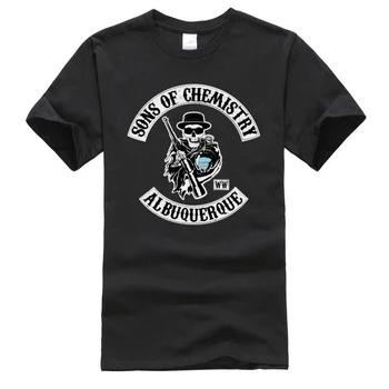Sūnūs Chemija Breaking Bad Funky vyriški T Shirts Hallowmas Kalėdų Įgulos Kaklo Spausdinti Tshirts 100% Medvilnės Geek T-Shirt Vyrai