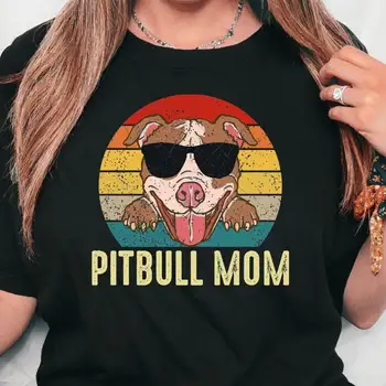 Pitbull Mama Marškinėliai Savininkas Moters dieną, Motinos Dieną Mama Mielas