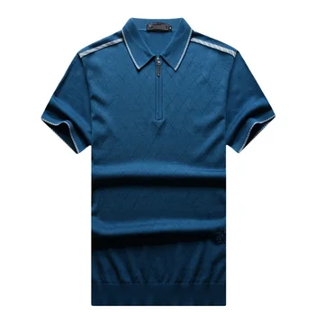 MILIJARDIERIUS OECHSLI šilko Marškinėliai vyrams 2024 m. vasaros naują trumpas rankovės elastingumą plonas patogus Verslo aukštos kokybės didelis dydis M-5XL