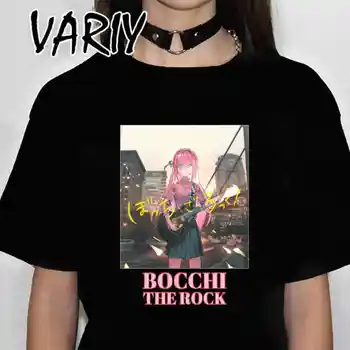 2023 Bocchi Roko Moterų Grafinis T-shirts Viršuje Animacinių filmų trumpomis Rankovėmis, Japonijos Vasaros Marškinėlius Girl Anime Komiksų Drabužiai