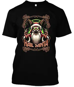 GERIAUSIA PIRKTI Kalėdinių Dovanų KRUŠA SANTA Satanism Tamsiai Kalėdos Kostiumas S-5XL T-Shirt