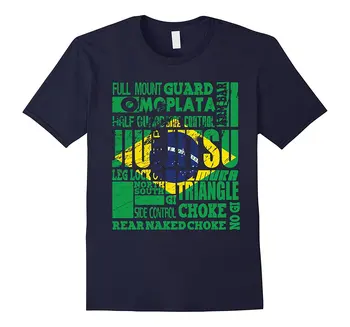 Vasaros Juokinga Vyrai Tee Marškinėliai Brazilijos Jiu Jitsu A-Z Vėliavos Bjj T-Shirt Užsakymą Aldult Paauglių Unisex Skaitmeninis Spausdinimas Classic