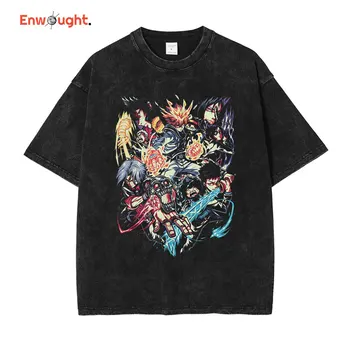 Anime Atgimsta T-shirt Tsunayoshi Vintage Plauti Marškinėliai Streetwear Harajuku Trumpas Rankovės Retro Hip-Hop Vyrų Viršūnes Tees 100% Medvilnė