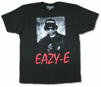 Eazy E Akiniai nuo saulės Compton B&W Photo Black T-Shirt NAUJAS