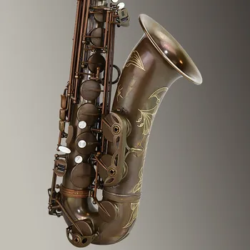 SevenAngel Tenoras Saksofonas Profesinės bB Klavišą BFlat Sax Antikvariniai vario Saxofone Woodwind Muzikos Instrumentai Su Priedais