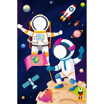Kosmoso Fone Veido Skyle Juokingas Žaidimas Baby Shower Naujagimiams, Vaikams, Gimtadienio Dekoras Reklama Astronautas Temą Fone