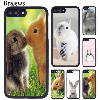 Krajews Kūdikių Bunny Triušiai Guminis Telefono dėklas Skirtas iPhone SE2020 15 14 X XR XS 11 12 mini Pro 13 MAX 6 7 8 Plius padengti shell coque
