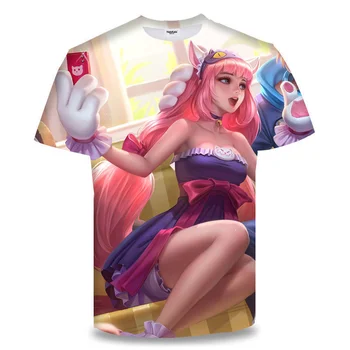 Naujas Žaidimas King Of Glory T-shirt Moterims, Vyrams Harajuku Stiliaus Marškinėlius Vasaros Negabaritinių Y2k trumpomis Rankovėmis 3D Spausdinimo Anime Tees Viršūnės