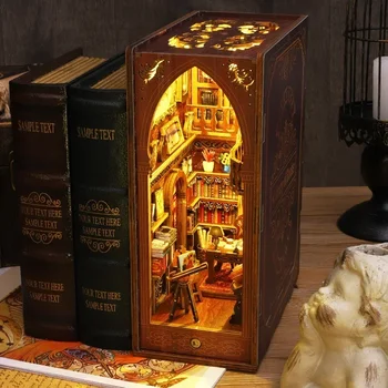 Mediniai Knygos Užkampis Lentynos Įterpti Rinkiniai Miniatiūrinių Knygų Biblioteka Šventųjų Bažnyčia Bookends Lėlės Leidiniai Namai 
