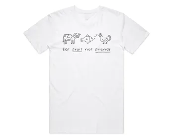 Valgyti Vaisių, Ne Draugai, T-marškinėliai Tee Viršų Mados Bloggers Šūkis