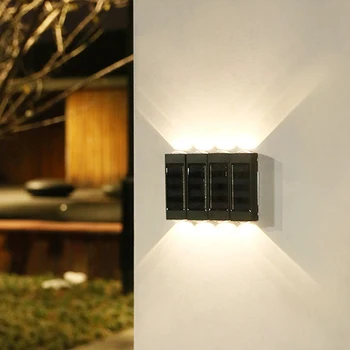 4PCS Saulės Lauko LED Lempos dega Sodo Puošmena Balkonas, Kieme, Gatvėje Sienos Lempos Dekoro Sodo Žibintas