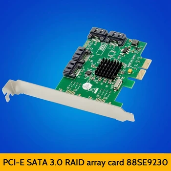 PCIE 4 Uosto Plėtros Kortelės RAID SATA 6G Kietojo Disko Adapteris Konversijos Kortelės Marvell 88SE9230 Chip Riser Card