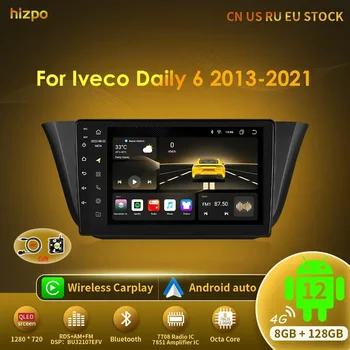 Hizpo 4G LTE Android 12 Auto Automobilio Radijo Iveco Daily 2013 - 2021 Vaizdo daugialypės terpės Grotuvas, Navigacija, GPS Autoradio 2din Carplay