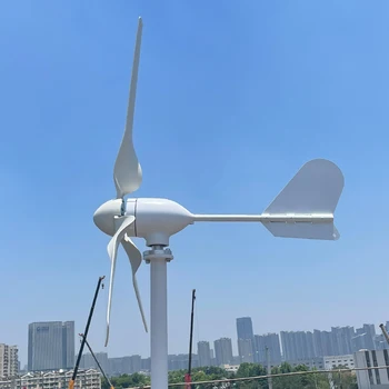 Gali būti pritaikoma 1KW 2KW 3KW 5KW 10KW, Horizontalios ir Vertikalios Vėjo Generatorius su Vėjo Turbinų Sistema