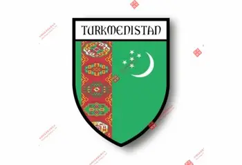Lipdukai Lipdukas Suvenyrų Vinilo Automobilių Shield Miesto Vėliava Pasaulyje Crest Turkmėnistanas Automobilio Langą Kūno Dekoratyviniai Lipdukai Priedai