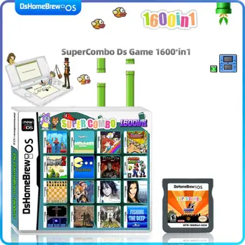 Naujas Ds Žaidimo Kasetė Vaizdo Žaidimų Konsolės Kortelės DsHomeBrew OS SuperCombo 1600+ 1 Versija anglų kalba Surinkimo Dovana Žaislai