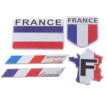 1Pc prancūzijos vėliava logotipas, emblema lydinio ženklelis automobilį, motociklą dekoro lipdukai