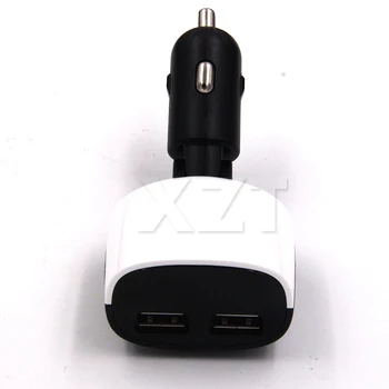 Dvigubas USB Automobilinis Įkroviklis Adapteris 5V 2.4+1A Skaitmeninis LED Ekranas, Įkroviklis Smart Telefonas/Tabletę 