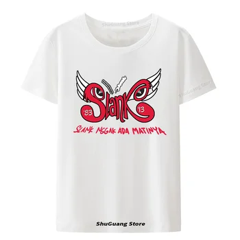 Unisex Marškinėliai Indonezijos Roko Grupė SLANK Įkurta 1983,SLANL Logotipas Atspausdintas T-shirt Viršūnes Grafinis T Marškiniai Vyrams, Moterims, Medvilnė Tee