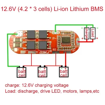 BMS 1S 2S 10A 3S 4S 5S 25A BMS 18650 Li-ion Lipo Ličio Baterijos Apsauga plokštės Modulis PCB PCM 18650 Lipo BMS Įkroviklis