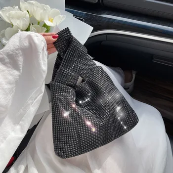 Madingas Minimalistinio Rankinė Su Madingo Diamond Apdaila Asmeninį Instagram Rankinėje Mažas Pirkinių Krepšys